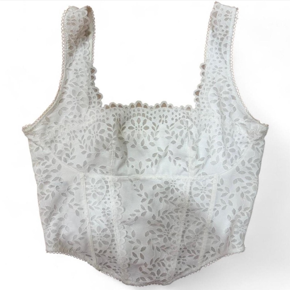 PINK Victoria’s Secret White corset bra top
